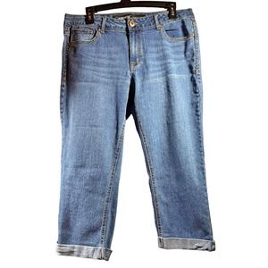 Jordache Crop Jeans Size 12 Skinny with Bling Pockets. 34/21